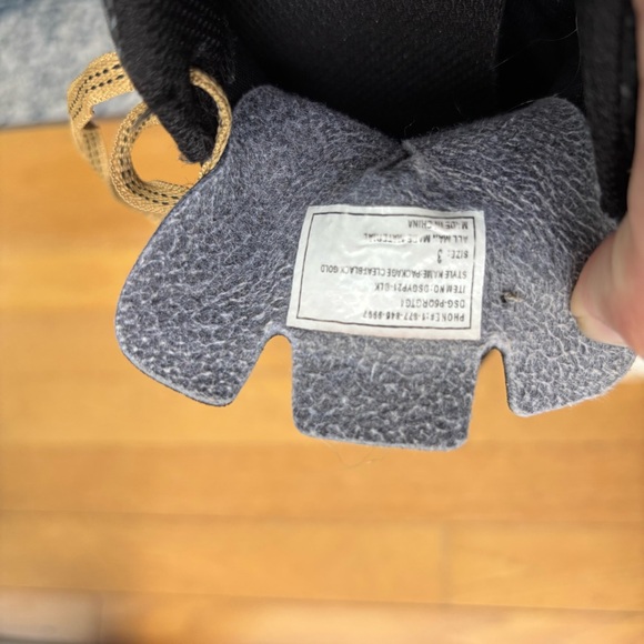 DSG Speed Viper Kids Black and Gold Soccer Cleats - Picture 2 of 5